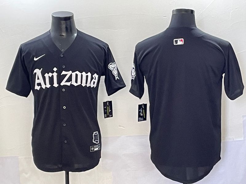 Men 2025 Arizona Diamondback Blank Black Five generations Joint Name Nike MLB Jersey style 1->arizona diamondback->MLB Jersey